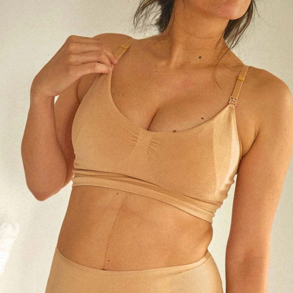 Hatch The Essential Nursing And Pumping Bra in Sand Sz Medium NWT